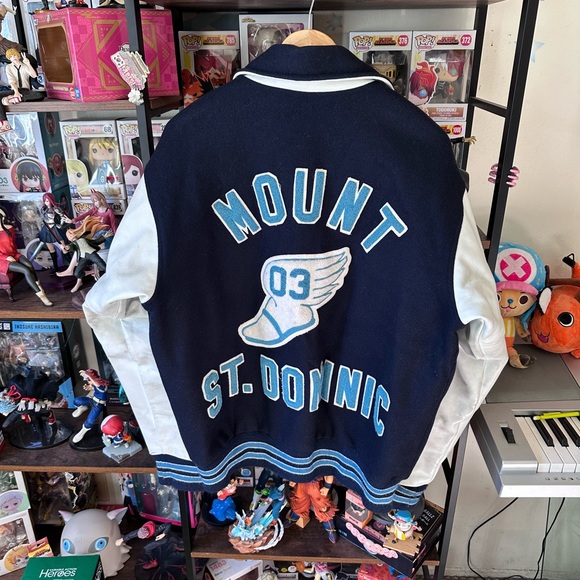Vintage Mount St Dominic Academy Varsity Jacket Wool Leather Men’s L